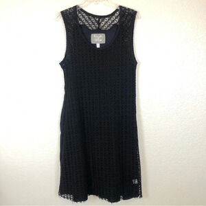 Kimchi Blue Black Crochet Sleeveless Sheer Sun Dress size 7